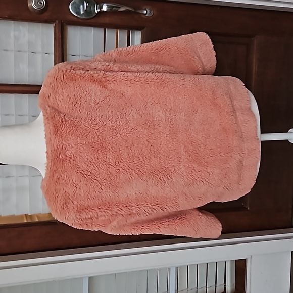 Madewell Coral Fuzzy Sherpa Teddy  Pullover Sweater - Picture 6 of 6
